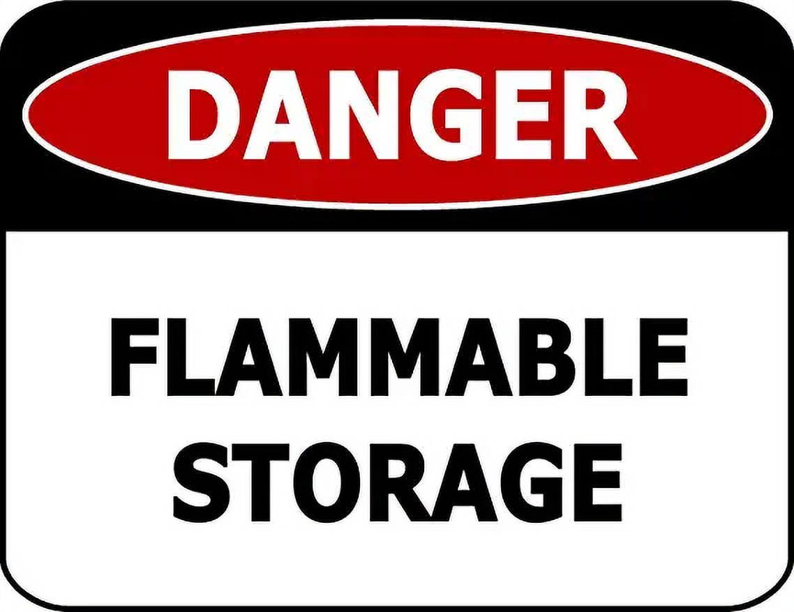 Danger Flammable Storage 11.5 inch 9 inch Laminated OSHA Safety Sign