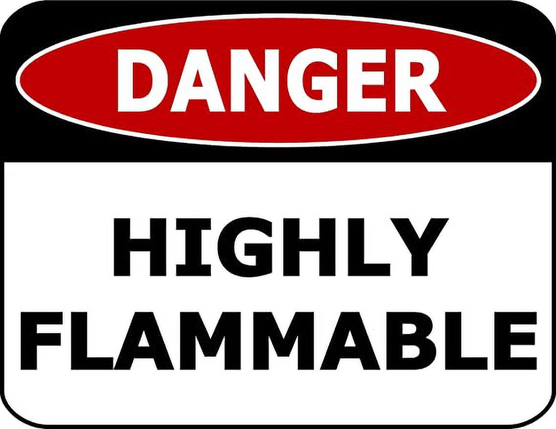 Danger Highly Flammable 11.5 inch 9 inch Laminated OSHA Safety Sign