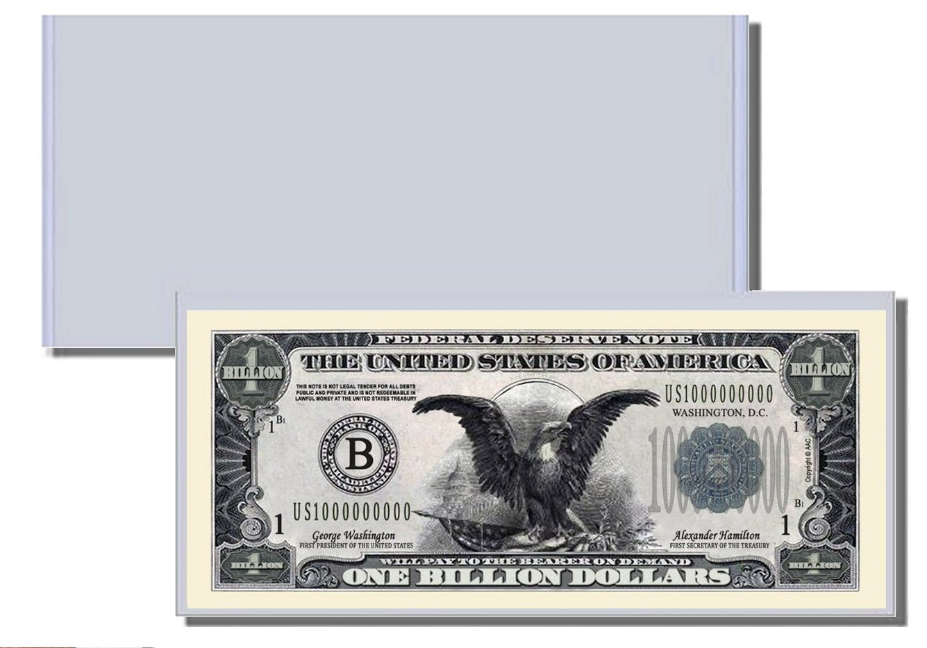 Novelty Billion Dollar Bill – Federal Deserve Billion Dollar Bill