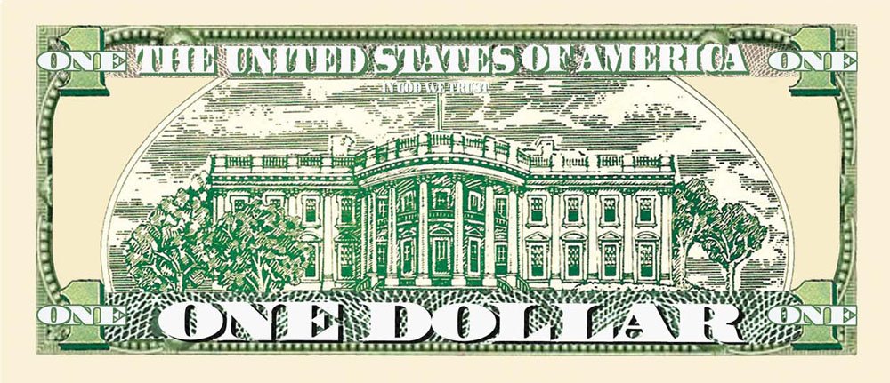 Novelty Dollar Bill – $1.00 George Washington Casino and Poker Night Party Money