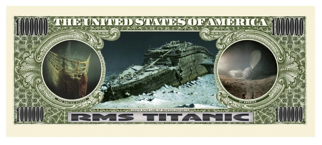 Novelty Million Dollar Bill – RMS Titanic Million Dollar Bill