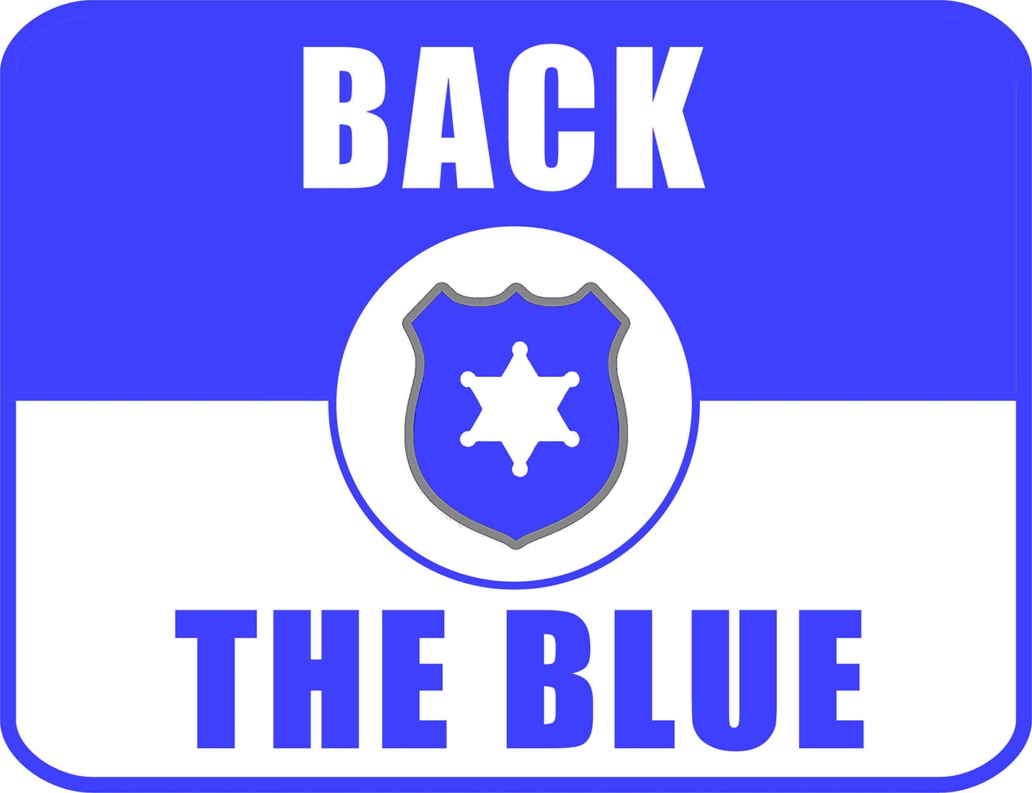 Back The Blue 11.5 inch by 9 inch Laminated Home Office Warehouse Sign