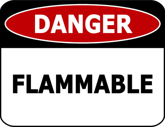 Danger Flammable 11.5 inch 9 inch Laminated OSHA Safety Sign
