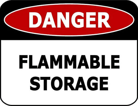 Danger Flammable Storage 11.5 inch 9 inch Laminated OSHA Safety Sign