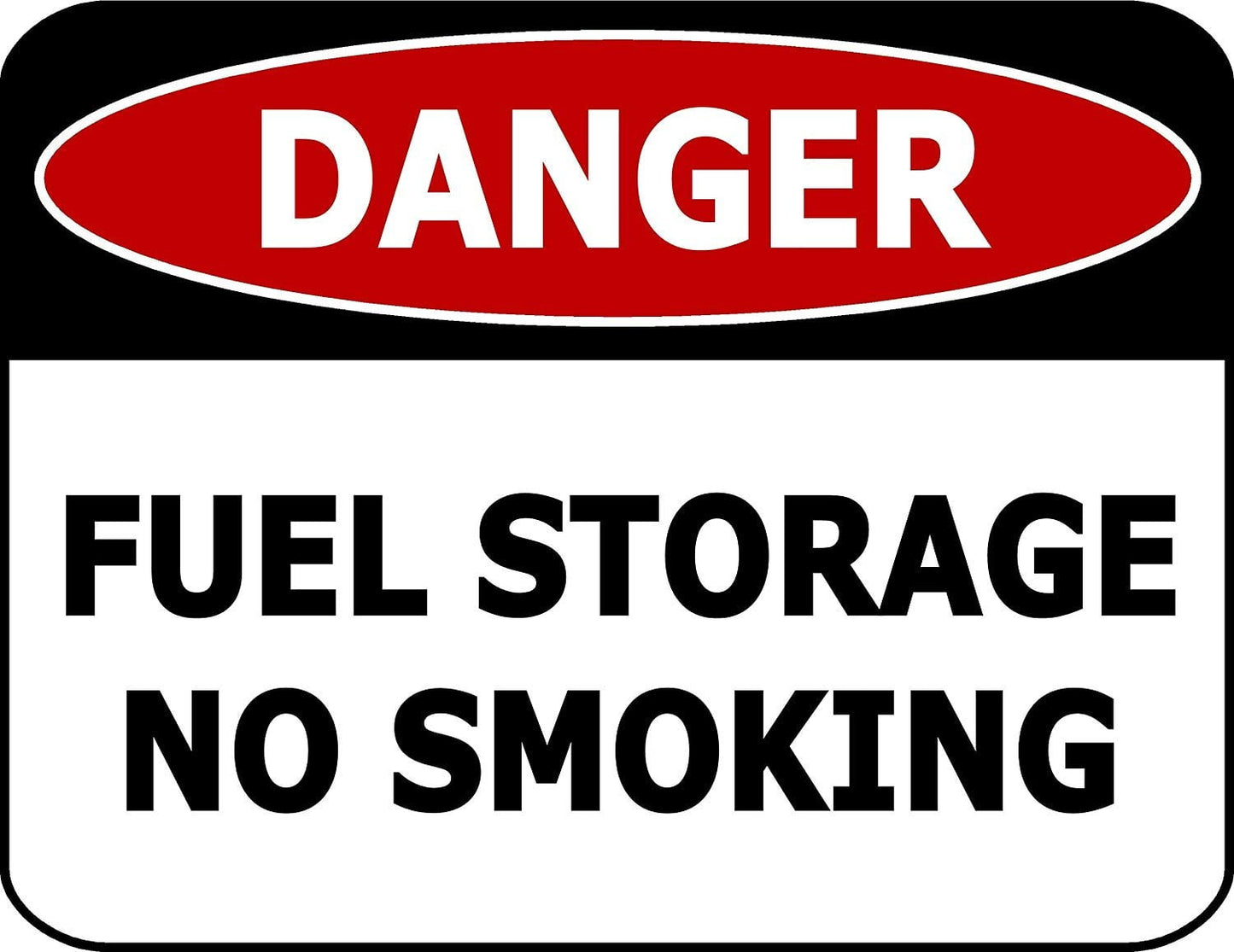 Danger Fuel Storage No Smoking 11.5 inch 9 inch Laminated OSHA Safety Sign