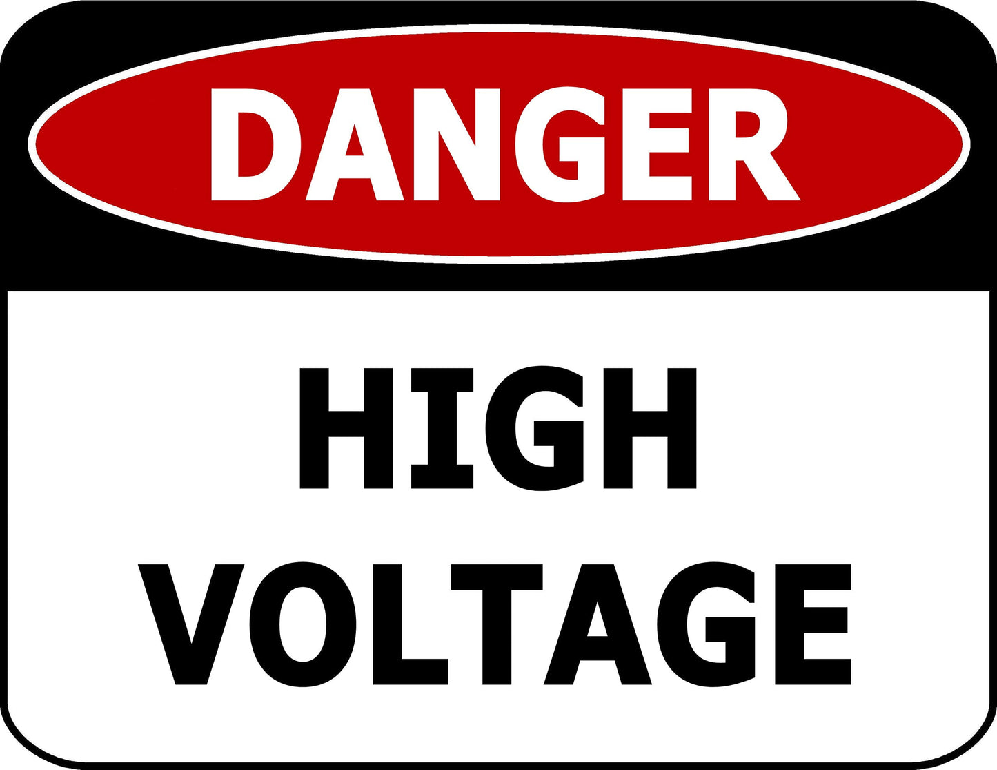 Danger High Voltage 11.5 inch 9 inch Laminated OSHA Safety Sign