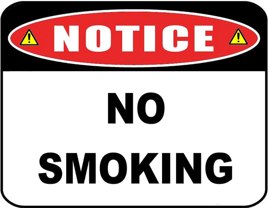 Notice No Smoking 11.5 " x 9" Laminated Sign