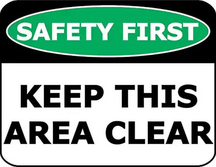 Safety First Keep This Area Clean 11.5 inch by 9 inch Laminated OSHA Safety Sign