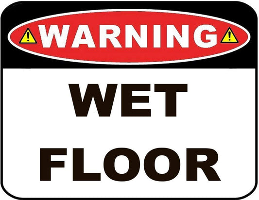 Warning Wet Floor 11.5" x 9" Laminated Sign