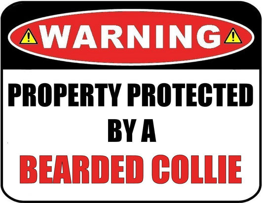 Funny Bearded Collie Dog Sign – Laminated 11.5″ x 9″ Wall Decor