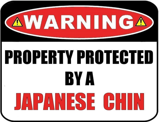 Funny Japanese Chin Dog Sign – Laminated 11.5″ x 9″ Wall Decor