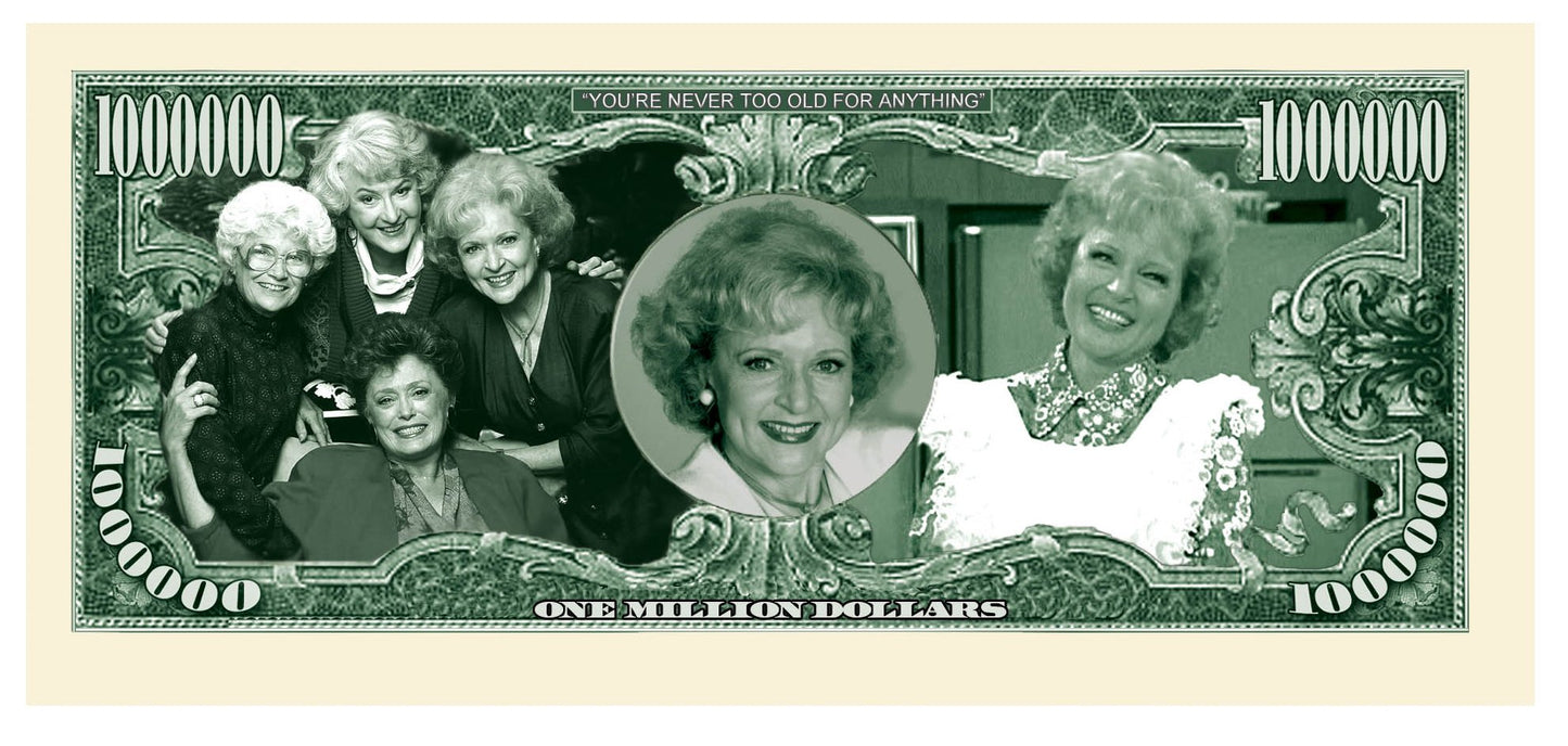 Novelty Million Dollar Bill – Betty White Million Dollar Bill
