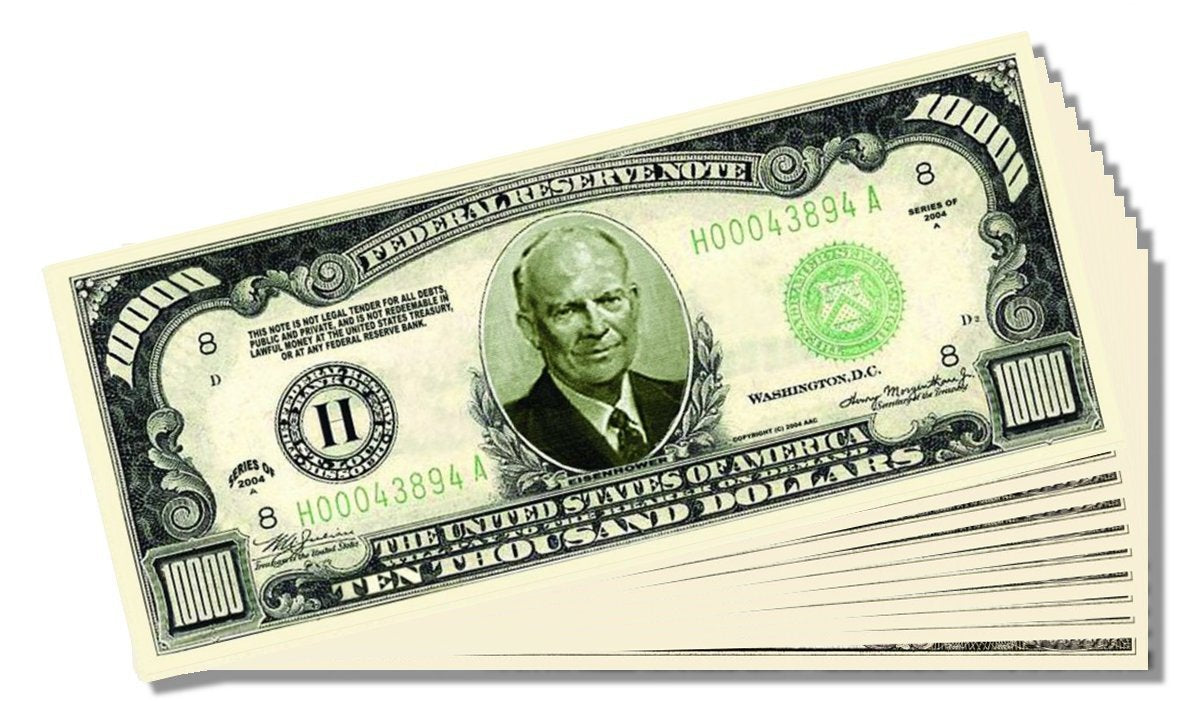 Novelty Dollar Bill – Eisenhower $10,000 Dollar Bill