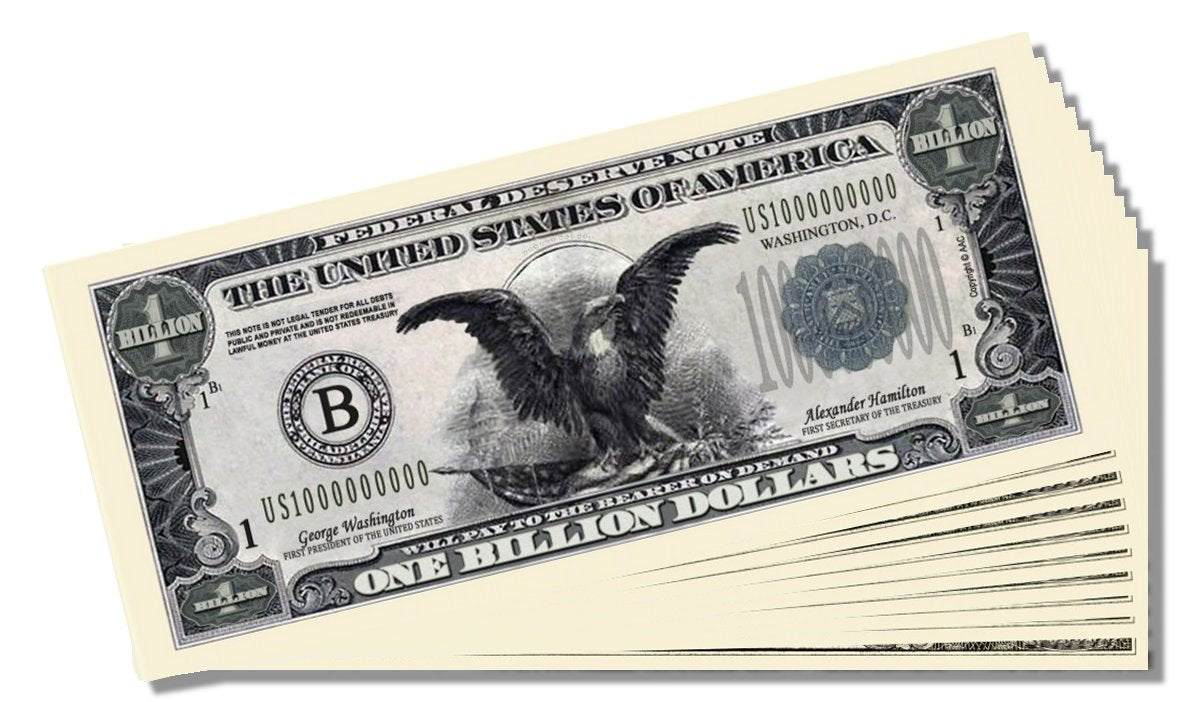 Novelty Billion Dollar Bill – Federal Deserve Billion Dollar Bill