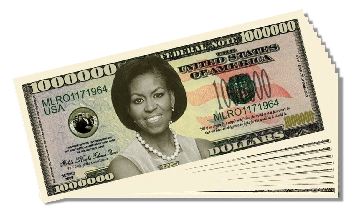 Novelty Million Dollar Bill – Michelle Obama First Family Million Dollar Bill