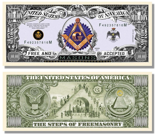 Novelty Million Dollar Bill – Freemasons Million Dollar Bill