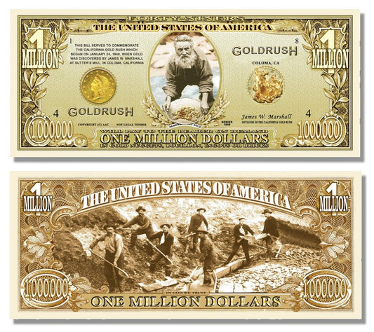 Novelty Million Dollar Bill – Goldrush Million Dollar Bill