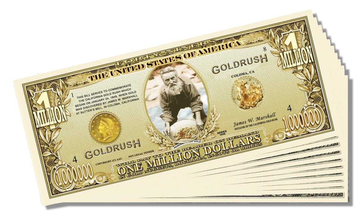 Novelty Million Dollar Bill – Goldrush Million Dollar Bill