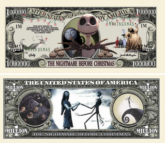 Novelty Million Dollar Bill – Nightmare Before Christmas Million Dollar Bill