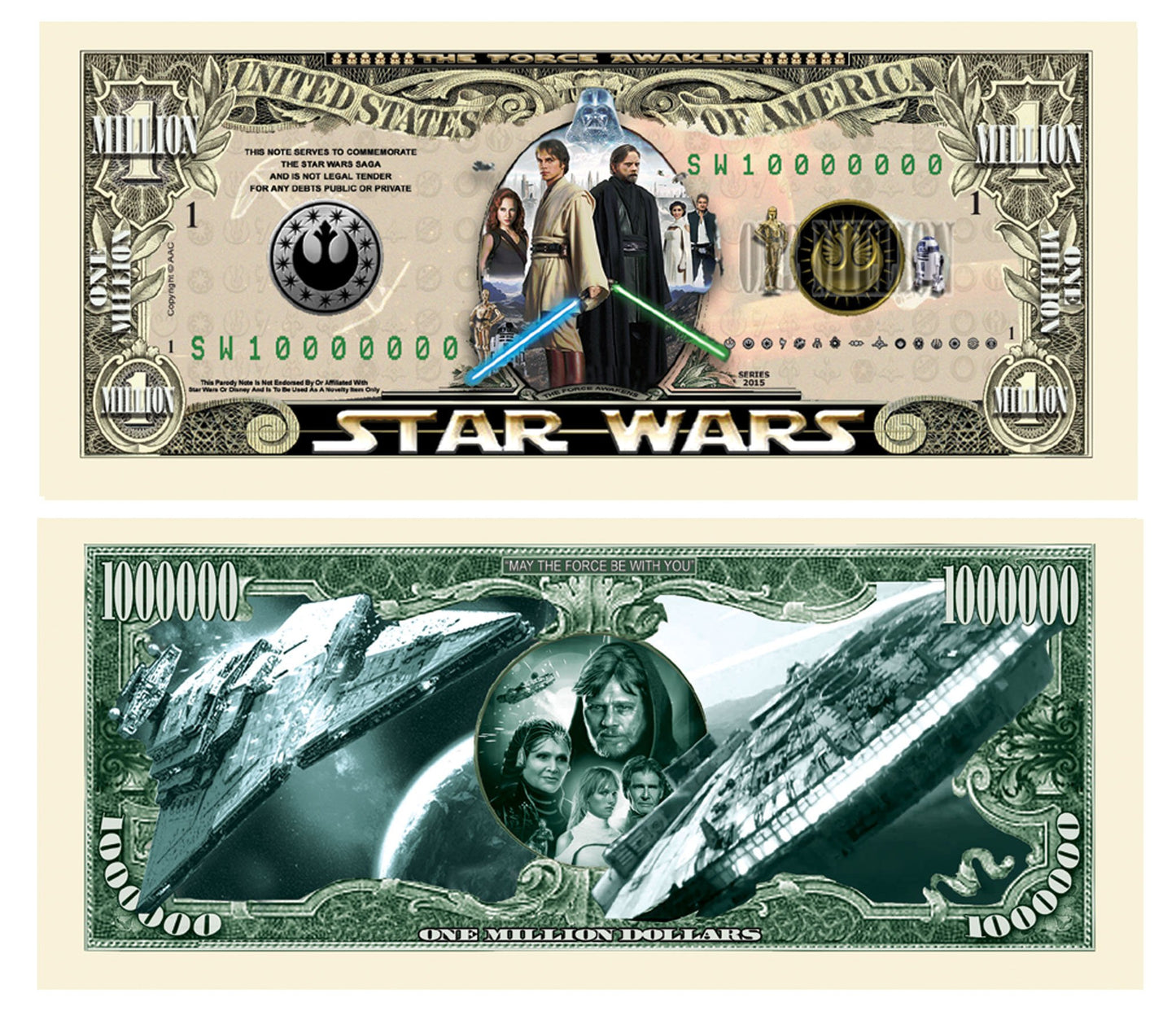 Novelty Million Dollar Bill – Star Wars Million Dollar Bill
