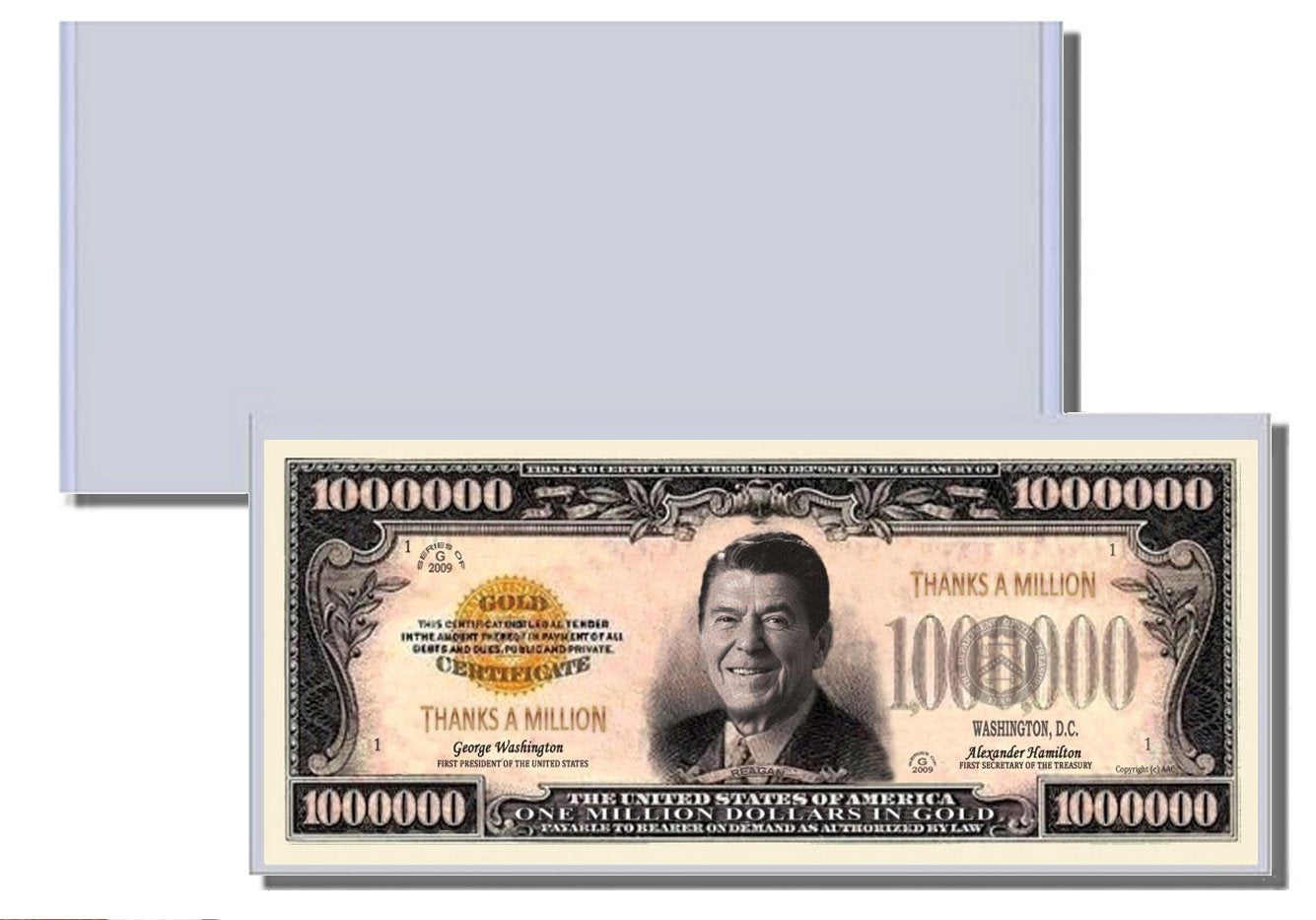 Novelty Million Dollar Bill – "Thanks a Million" Million Dollar Bill