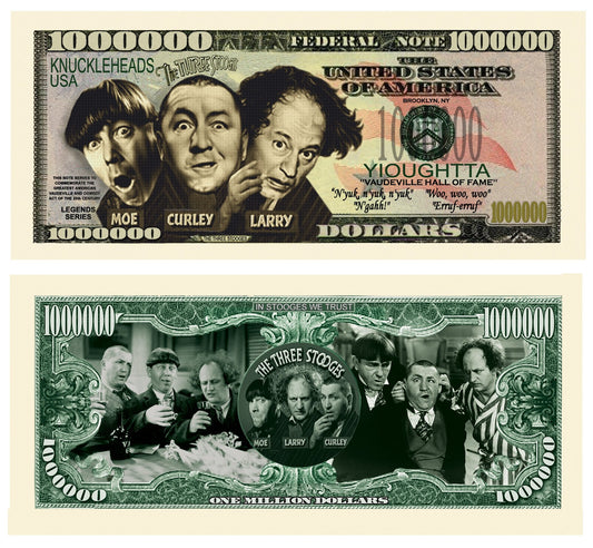 Novelty Million Dollar Bill – Three Stooges (3 Stooges) Million Dollar Bill