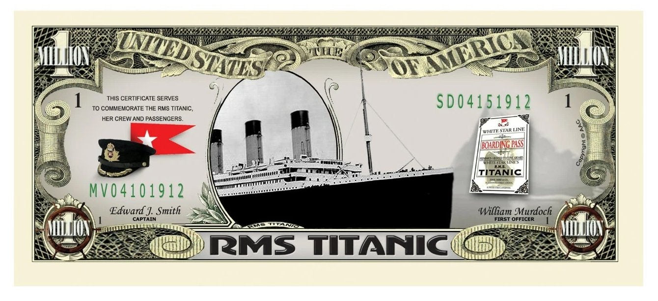 Novelty Million Dollar Bill – RMS Titanic Million Dollar Bill