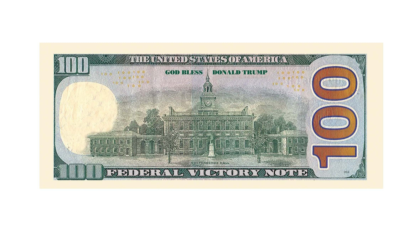 Novelty Dollar Bill – Donald Trump $100.00 Presidential Victory Novelty Dollar Bills