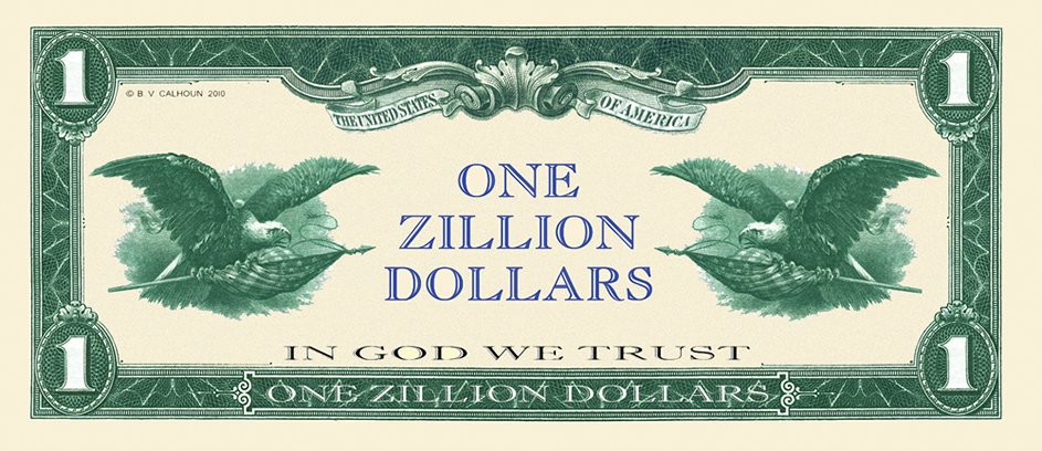 Novelty Million Dollar Bill – Zillion Dollar Novelty Money